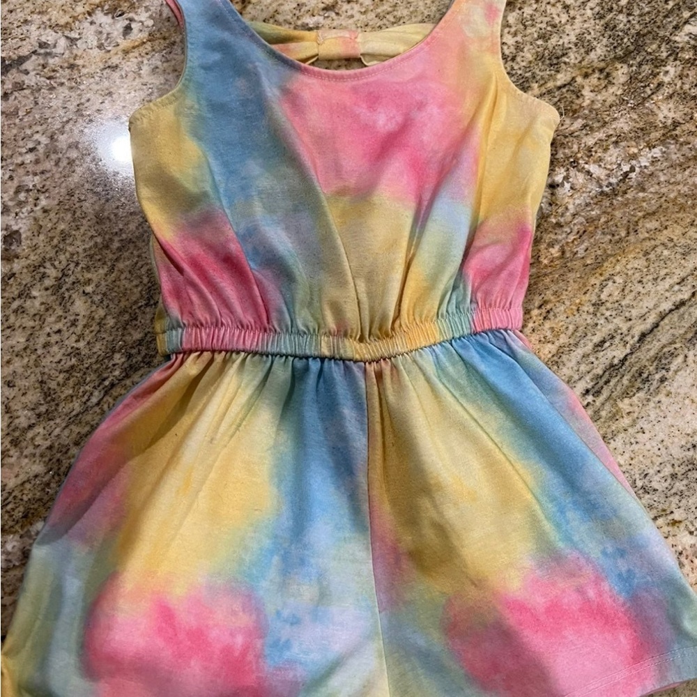Colorful Tie-Dye Kids Romper